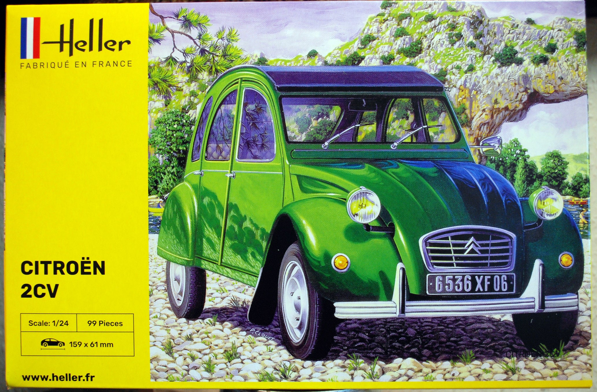 1980 Citroen 2 CV Ente 1:24 Heller 80765