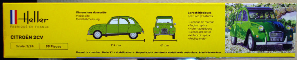 1980 Citroen 2 CV Ente 1:24 Heller 80765