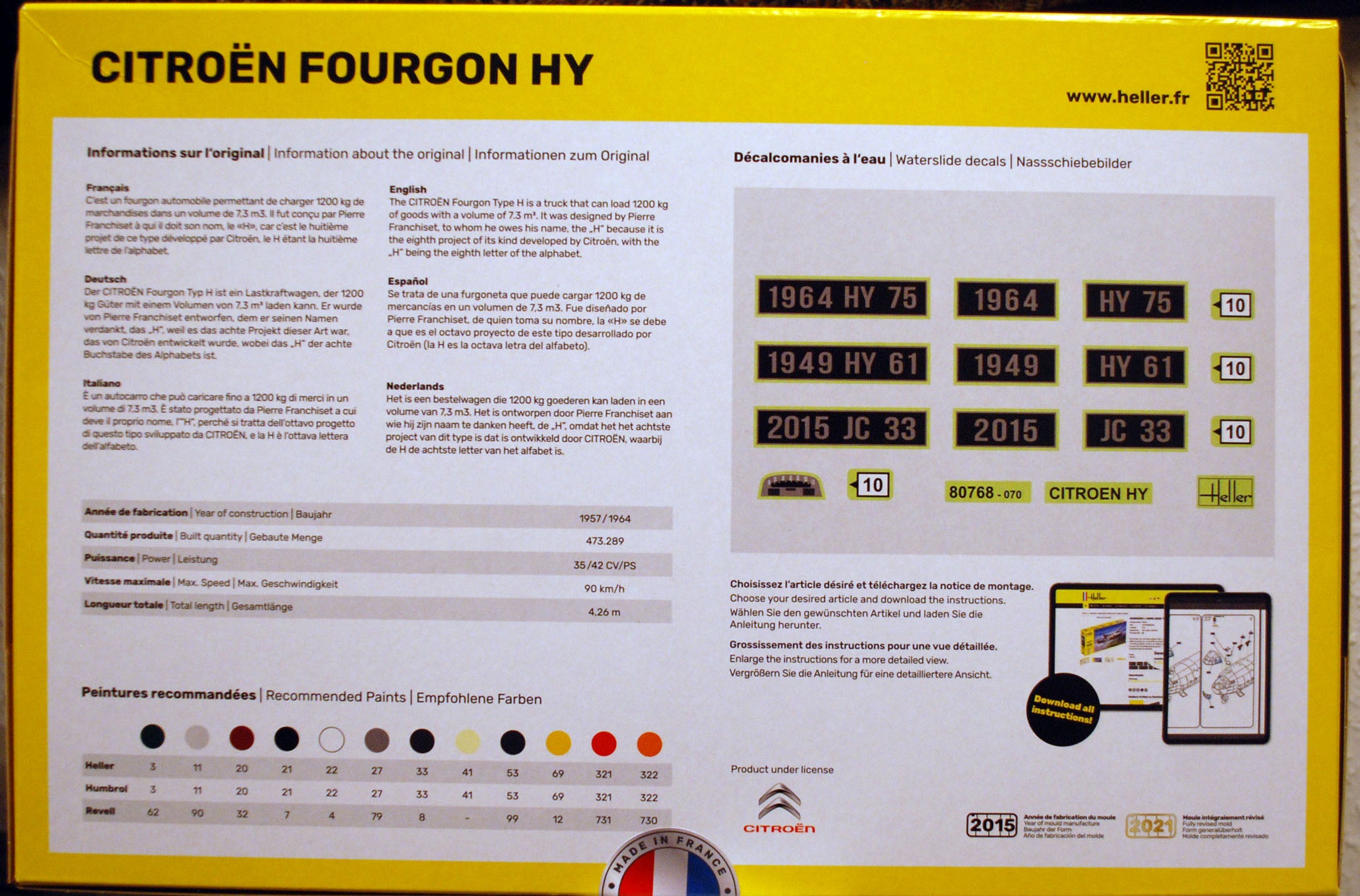 Heller 80768  1948 Citroen Fourgon Type H HY 1:24