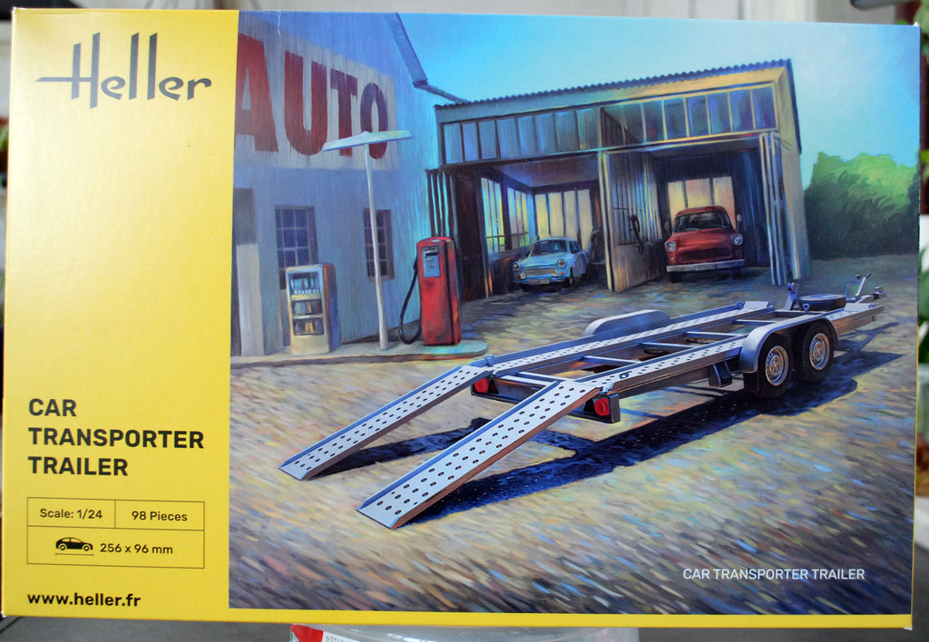 Heller 80774 Car Transporter Trailer Autoanhänger Transporter 1:24 neu 2024
