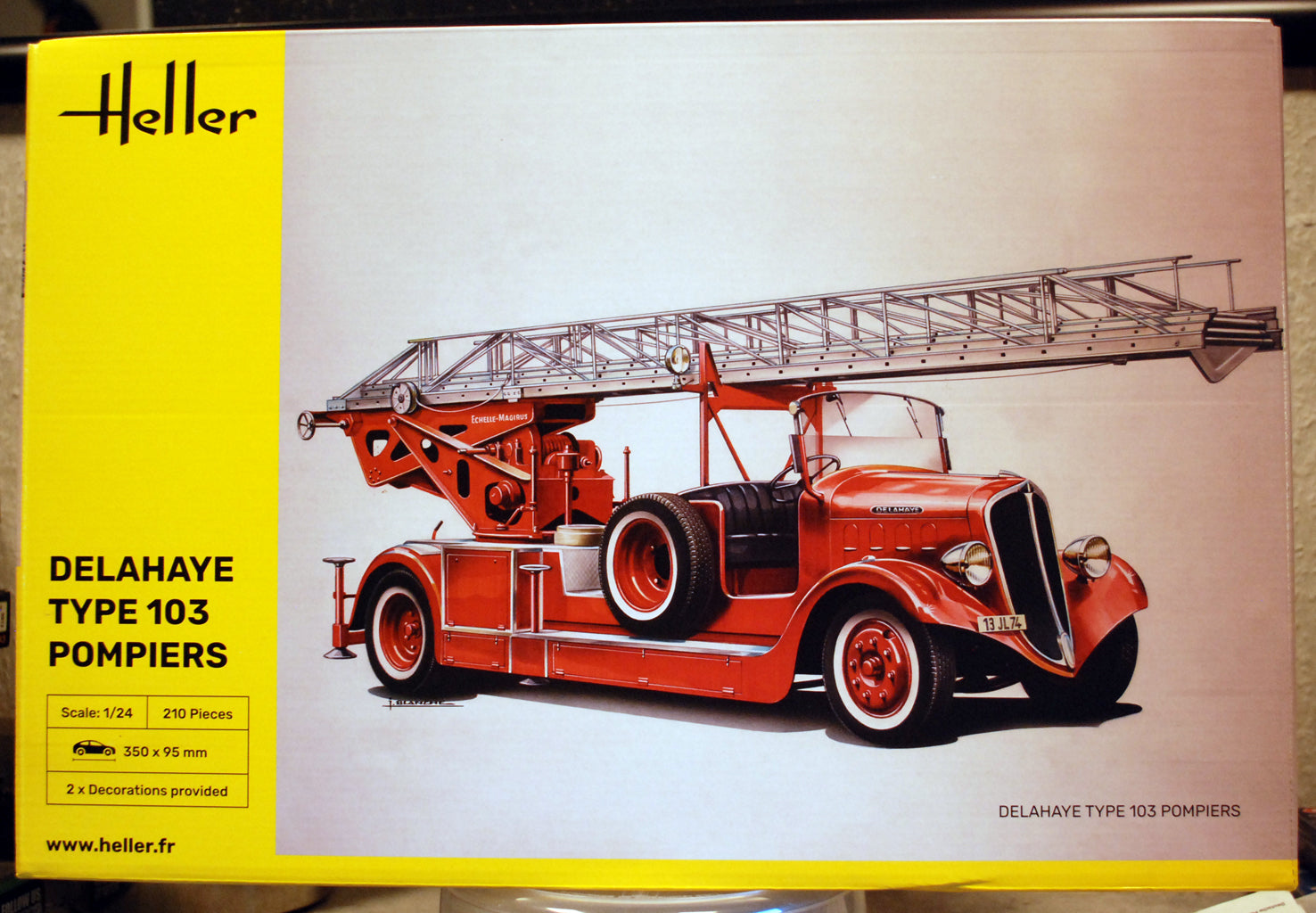 Heller 80780 1937 Delahaye Type 103 Pompiers Leiterwagen 1:24 wieder neu 2024