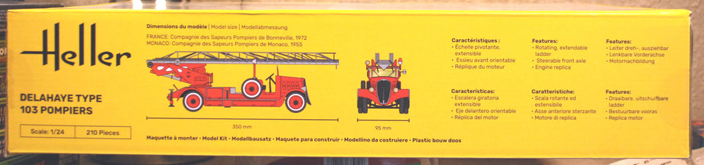 Heller 80780 1937 Delahaye Type 103 Pompiers Leiterwagen 1:24 wieder neu 2024