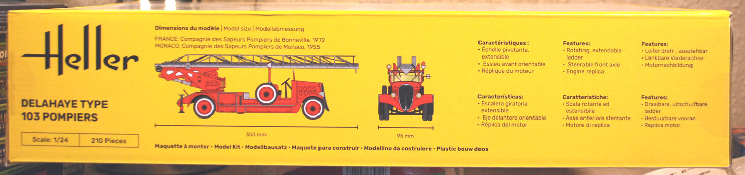 Heller 80780 1937 Delahaye Type 103 Pompiers Leiterwagen 1:24 wieder neu 2024