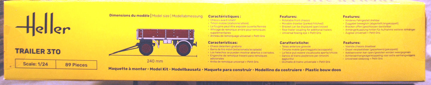 Heller 81410 Anhänger Trailer 3 To 1:24 neuer Bausatz 2025