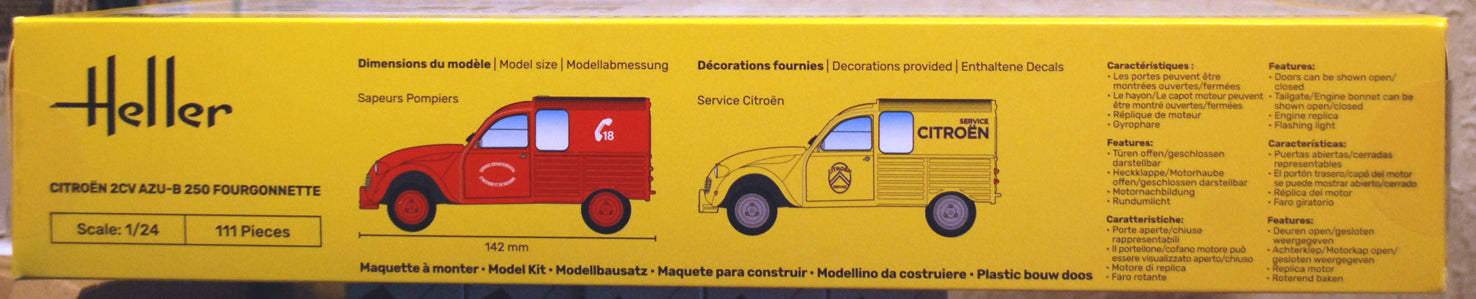 Heller 82701 1951 Citroen 2 CV AZU-B 250 Fourgonette 1:24 Bausatz neu 2026