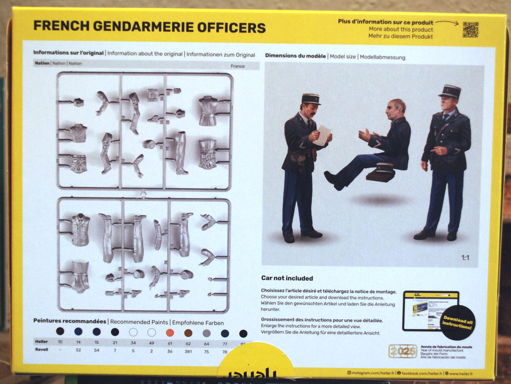Heller 82751 French Gendarmerie Officers 1:24 Bausatz neu 2025