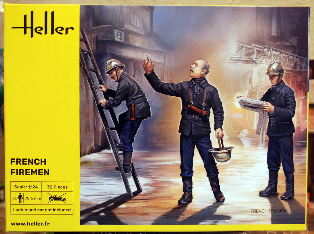 Heller 82753 french Firemen Feuerwehrleute1:24 Bausatz neu 2025