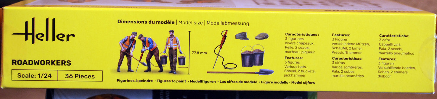 Heller 82754 Roadworkers Straßenbauarbeiter 1:24 Bausatz neu 2025