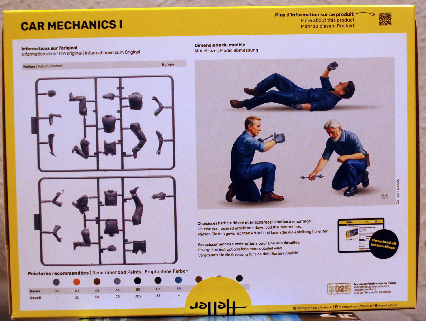 Heller 82755 Car Mechanics I Auto Werkstatt Schrauber 1:24 Bausatz neu 2025