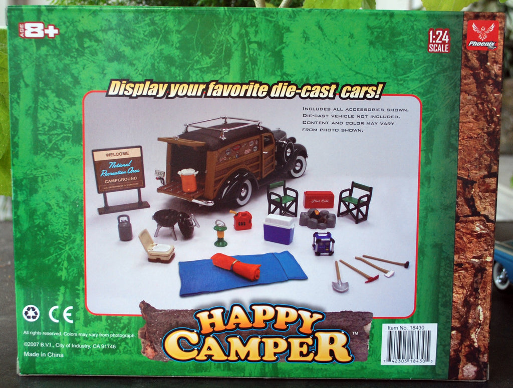 Hobby Gear 18430 Outdoor Zubehör Camping Grill Platz Feuer Happy Camper 1:24