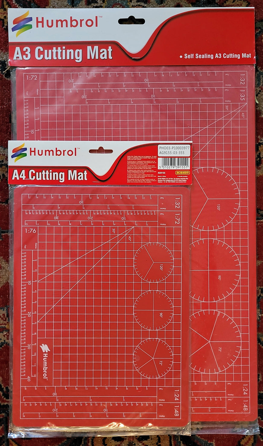 Schneidematte Unterlage DIN A 4 oder DIN A 3 Self Sealing Cutting Mat rot