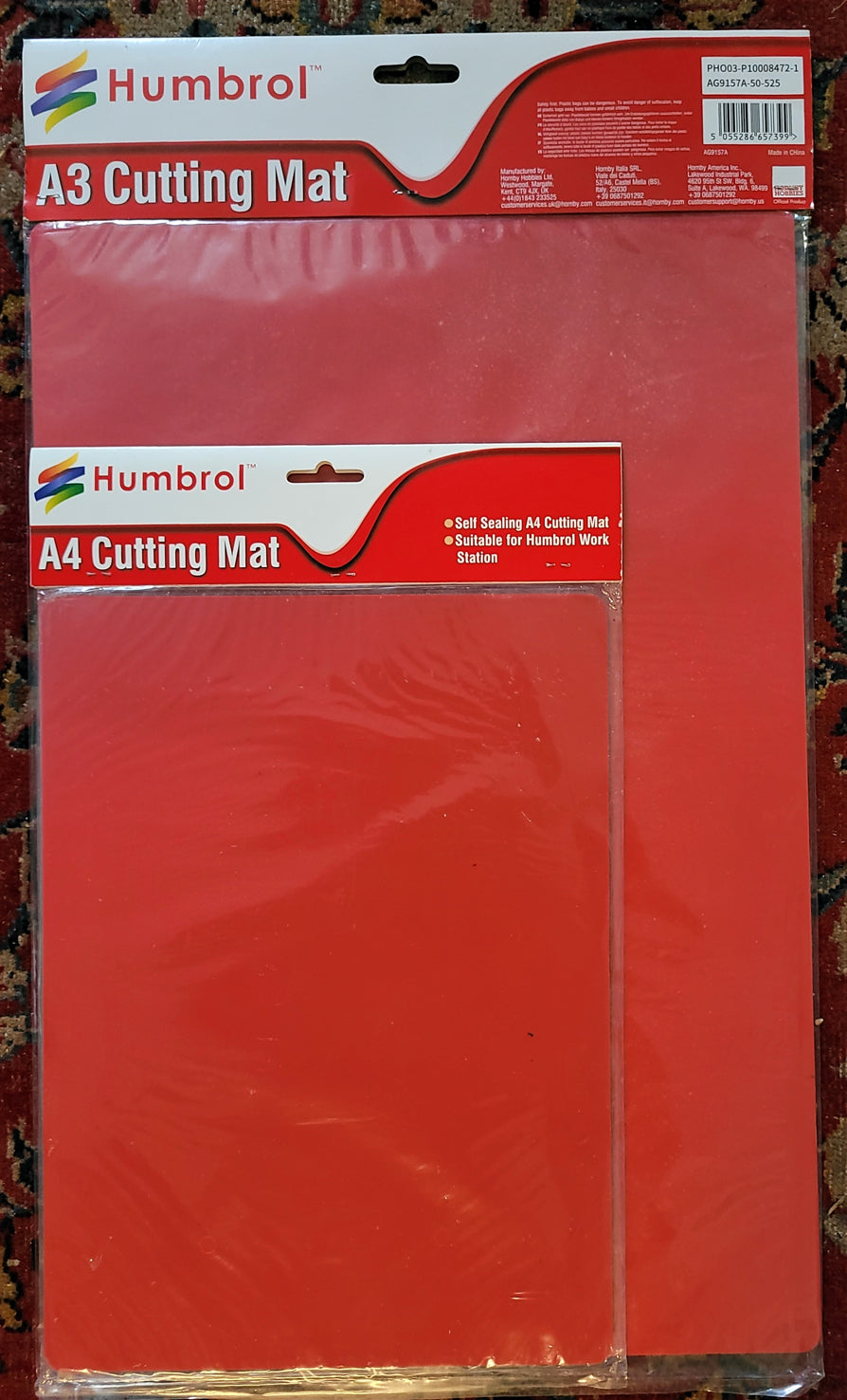 Schneidematte Unterlage DIN A 4 oder DIN A 3 Self Sealing Cutting Mat rot