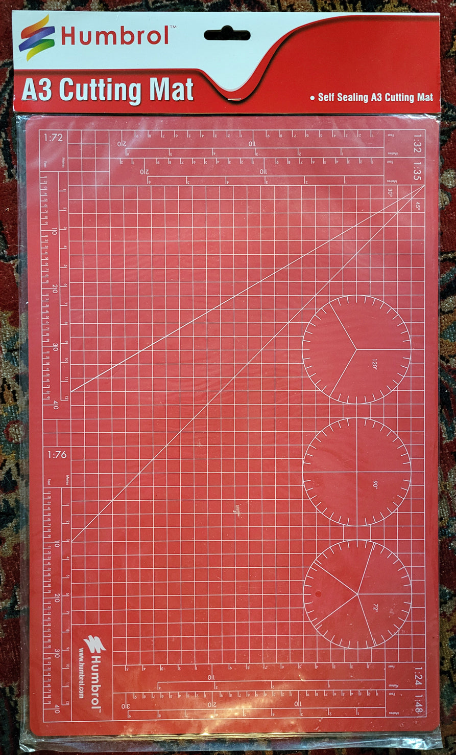 Schneidematte Unterlage DIN A 4 oder DIN A 3 Self Sealing Cutting Mat rot