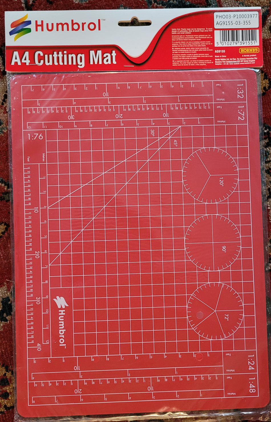 Schneidematte Unterlage DIN A 4 oder DIN A 3 Self Sealing Cutting Mat rot