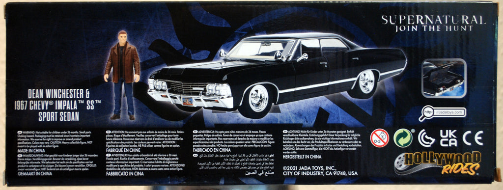 1967 Chevrolet Impala Sport Sedan Supernatural w. Dean Winchester 1:24 Jada 5037