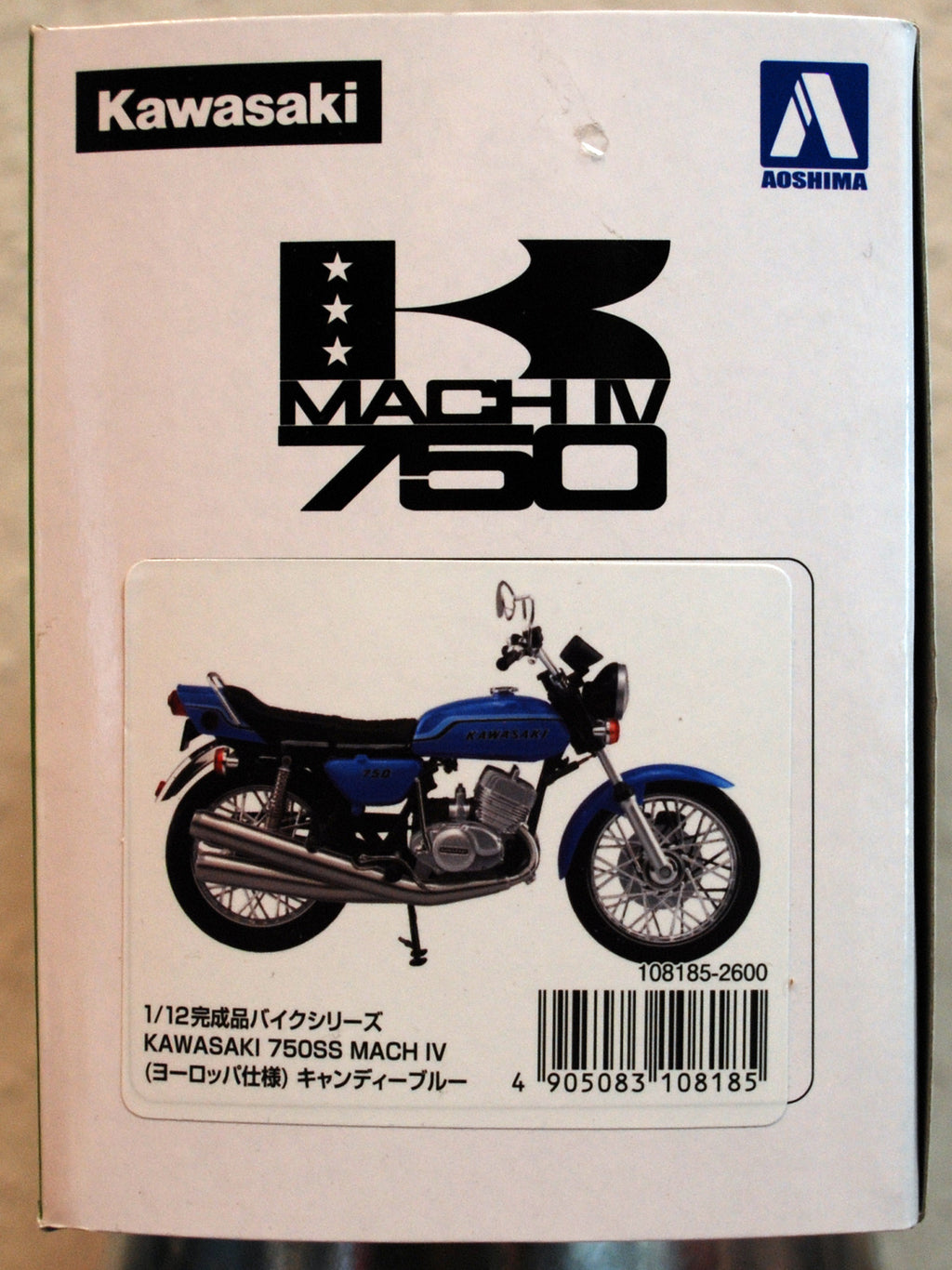 Kawasaki 750 SS Mach IV Candy Blue 1:12 Aoshima 108185