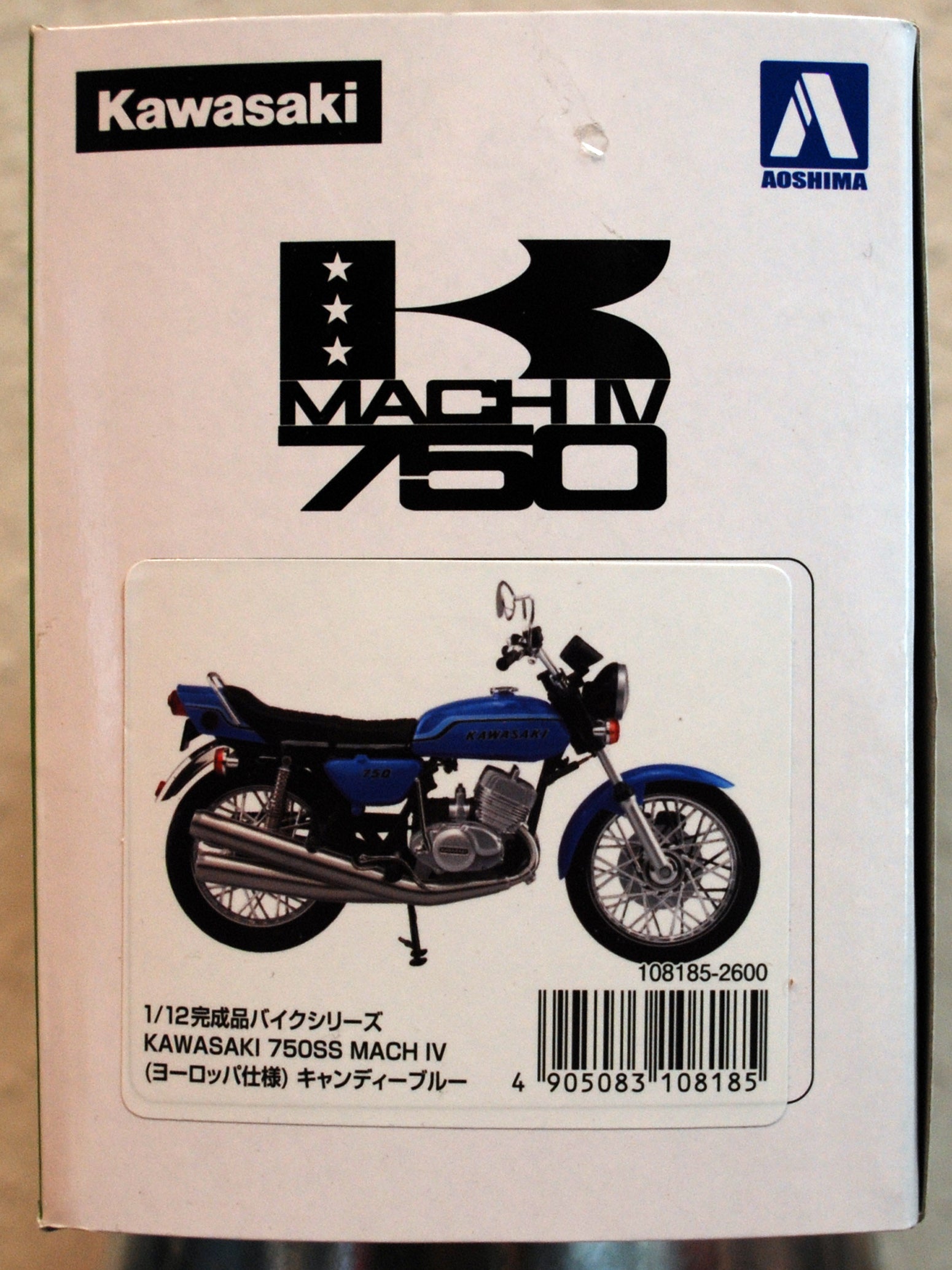 Kawasaki 750 SS Mach IV Candy Blue 1:12 Aoshima 108185