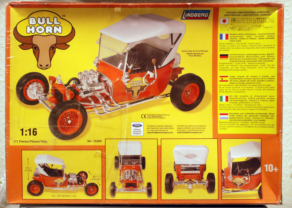 Lindberg 72320 Bull Horn Model T Hot Rod 1:16