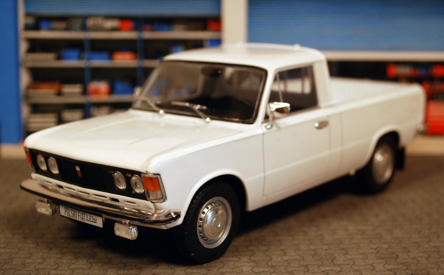 1975 Polski Fiat 125 P Pickup 1:24 Fabbri / White Box / Hachette