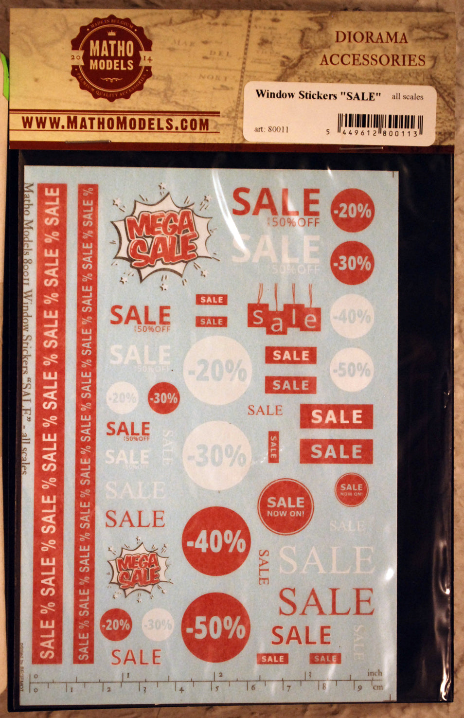 Matho Models 80011 Decals Window Sticker Sale