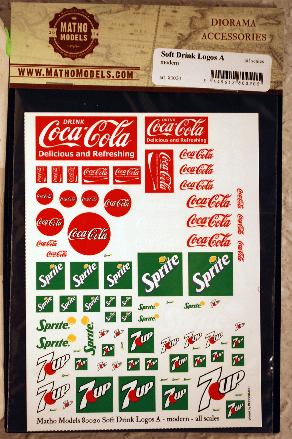 Matho Models 80020 Decals Soft Drink Logos A modern