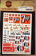 Matho Models 80022 Decals Soft Drink Logos C vintage