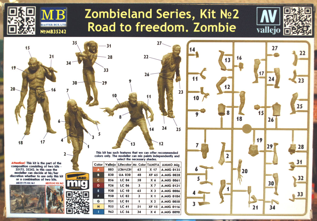 35242 Master Box Zombieland Series  - Road to Freedom Zombie No. 2  1:35