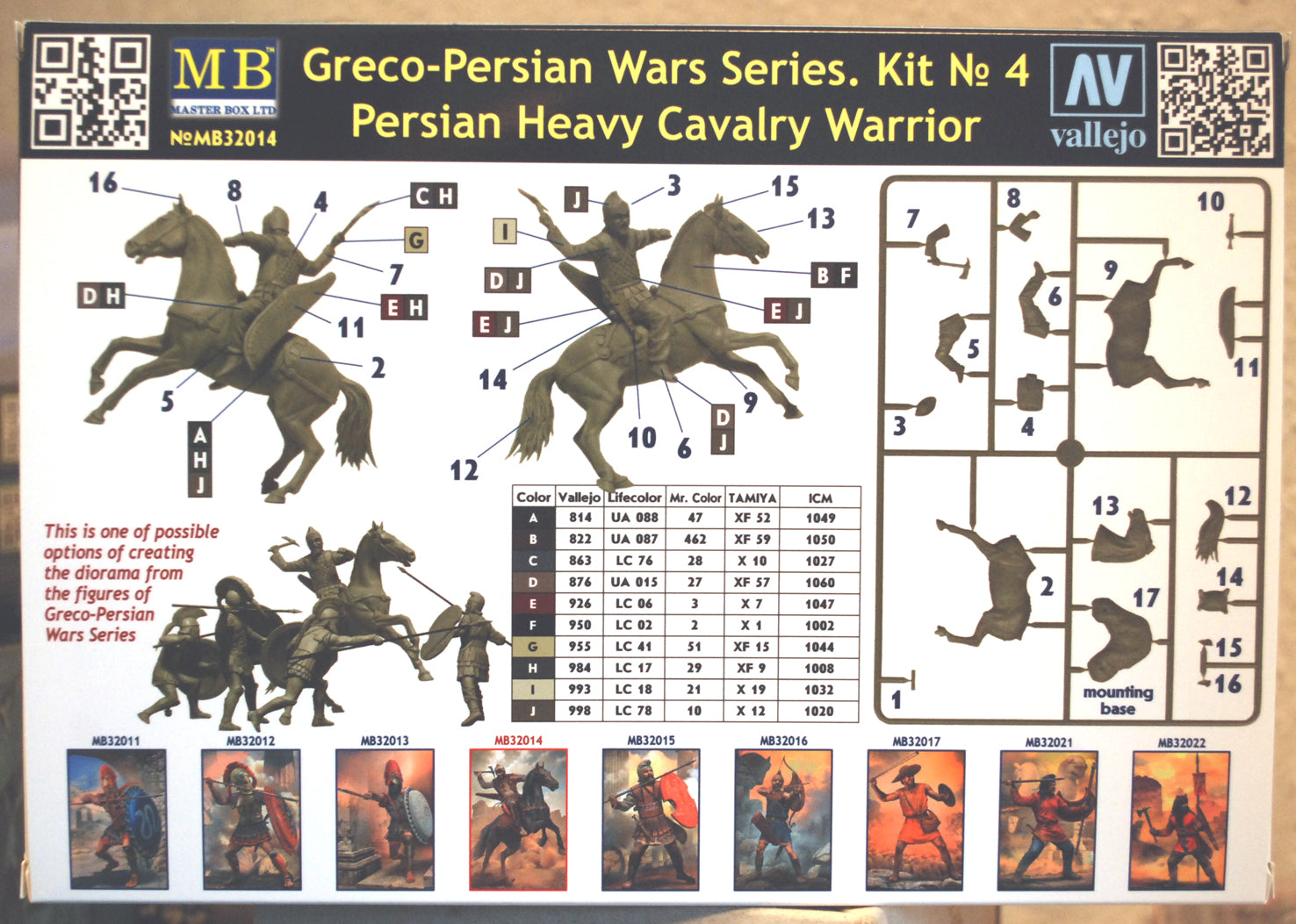 32014 Master Box Greco-Persian Wars Persian Heavy Cavalry Kit #4 1:32