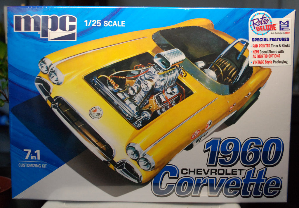 MPC 1002 1960 Chevrolet Corvette Convertible 1:25 7´n1 Bausatz wieder neu 2024