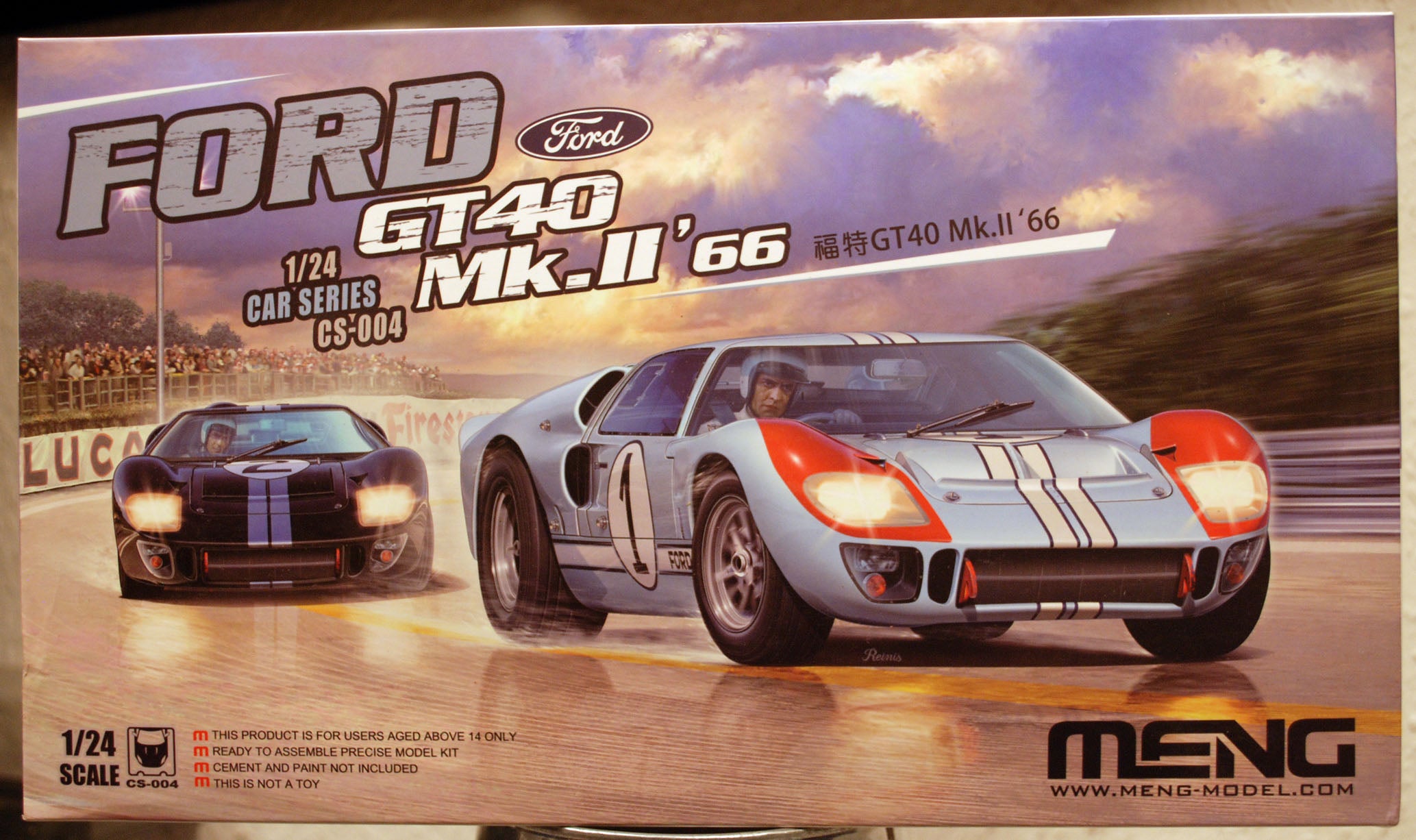 Meng CS004 1966 Ford GT 40 Mk. II Winner LeMans 1:24