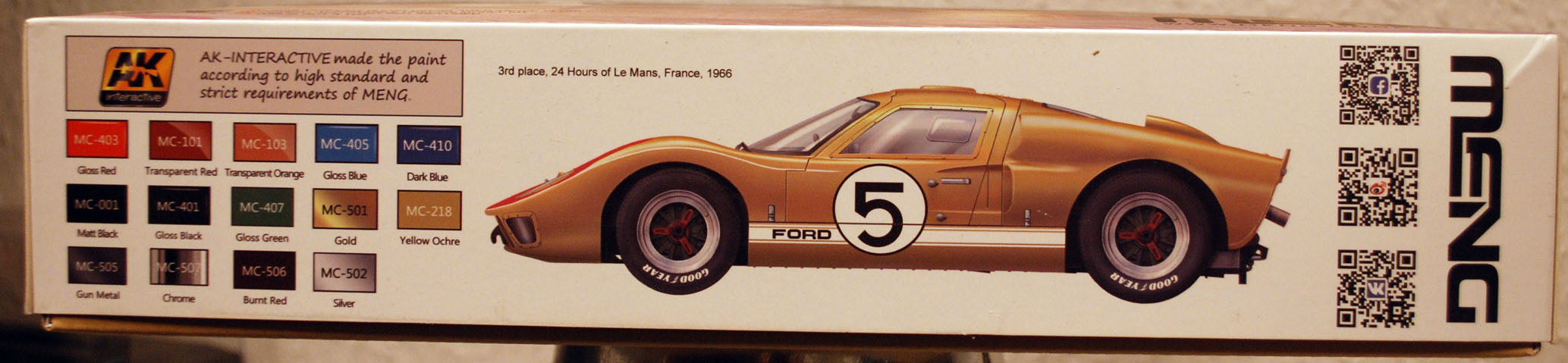 Meng CS004 1966 Ford GT 40 Mk. II Winner LeMans 1:24