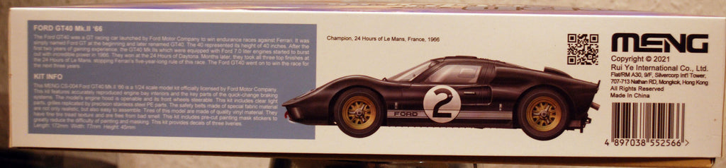 Meng CS004 1966 Ford GT 40 Mk. II Winner LeMans 1:24