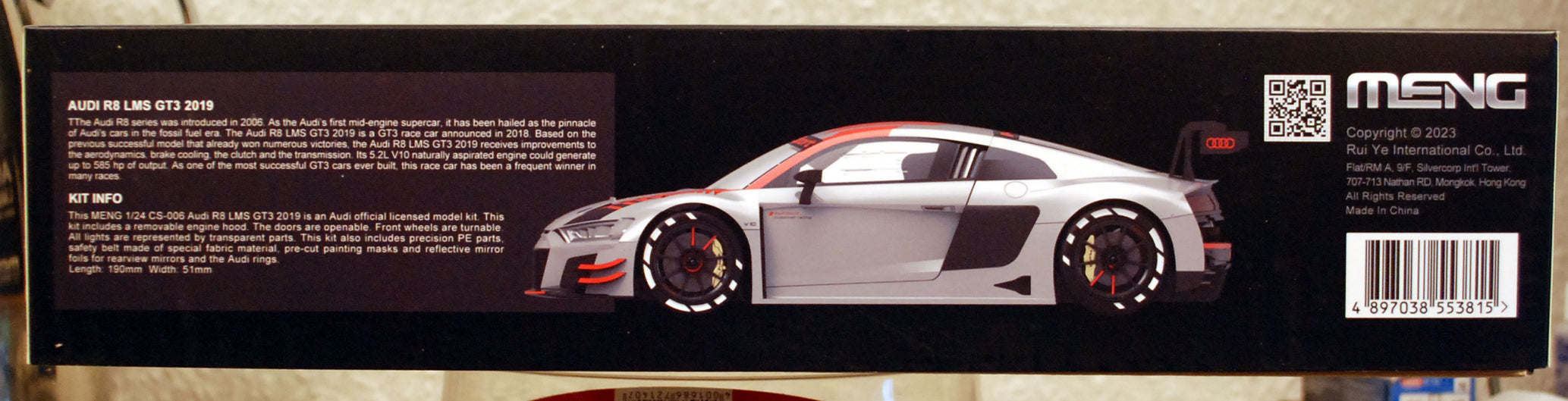 Meng CS006 2019 Audi R8 LMS GT3 1:24