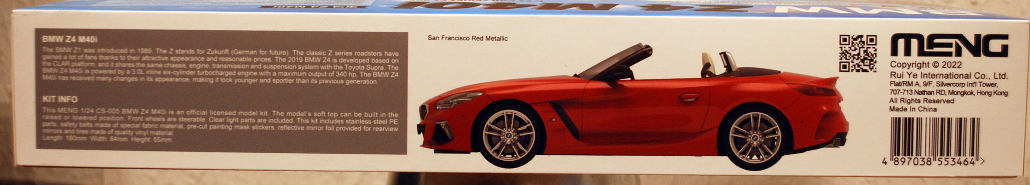 Meng CS005 2019 BMW Z 4 M40i 1:24