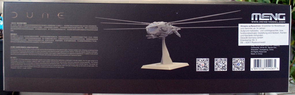 Meng  DS09 Dune Harkonnen Ornithopter 1:72 Bausatz neu 2024