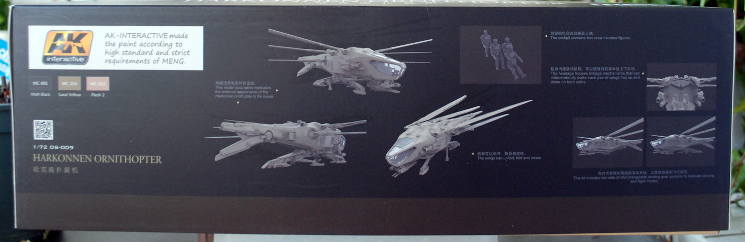 Meng  DS09 Dune Harkonnen Ornithopter 1:72 Bausatz neu 2024