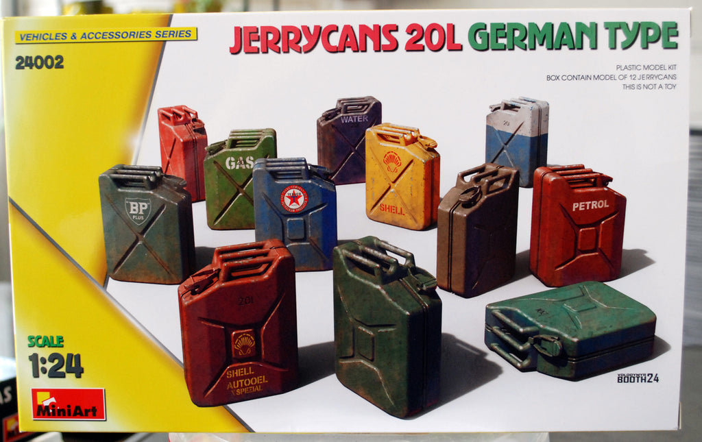 Mini Art 24002 German Jerry Cans Deutsche Reservekanister 1:24 Bausatz Kit