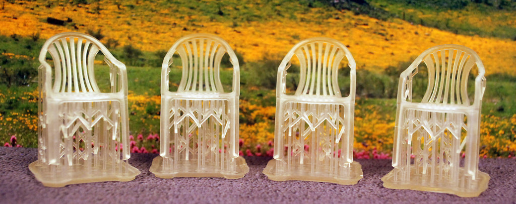 24001 Monobloc Stuhl Plastikstuhl Gartenstuhl 4 Stück 1:24 Bausatz