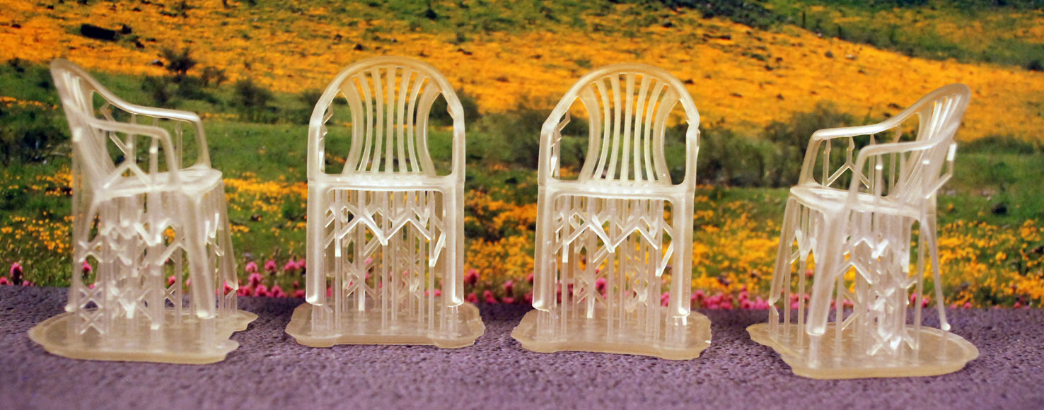 24001 Monobloc Stuhl Plastikstuhl Gartenstuhl 4 Stück 1:24 Bausatz