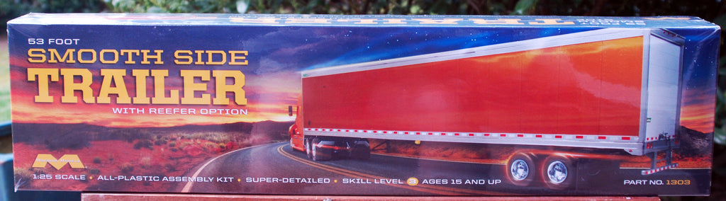 Moebius 1303 53' Smoothside Trailer w. Reefer Option 1:25