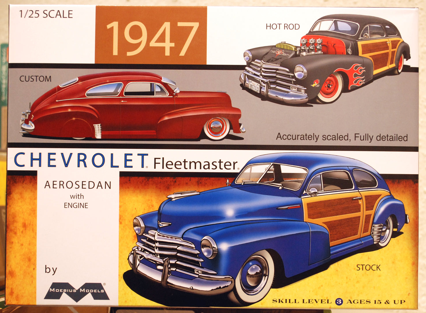 Moebius 2301 1947-48-49 Chevrolet Fleetmaster Aerosedan 1:25 wieder neu 2025