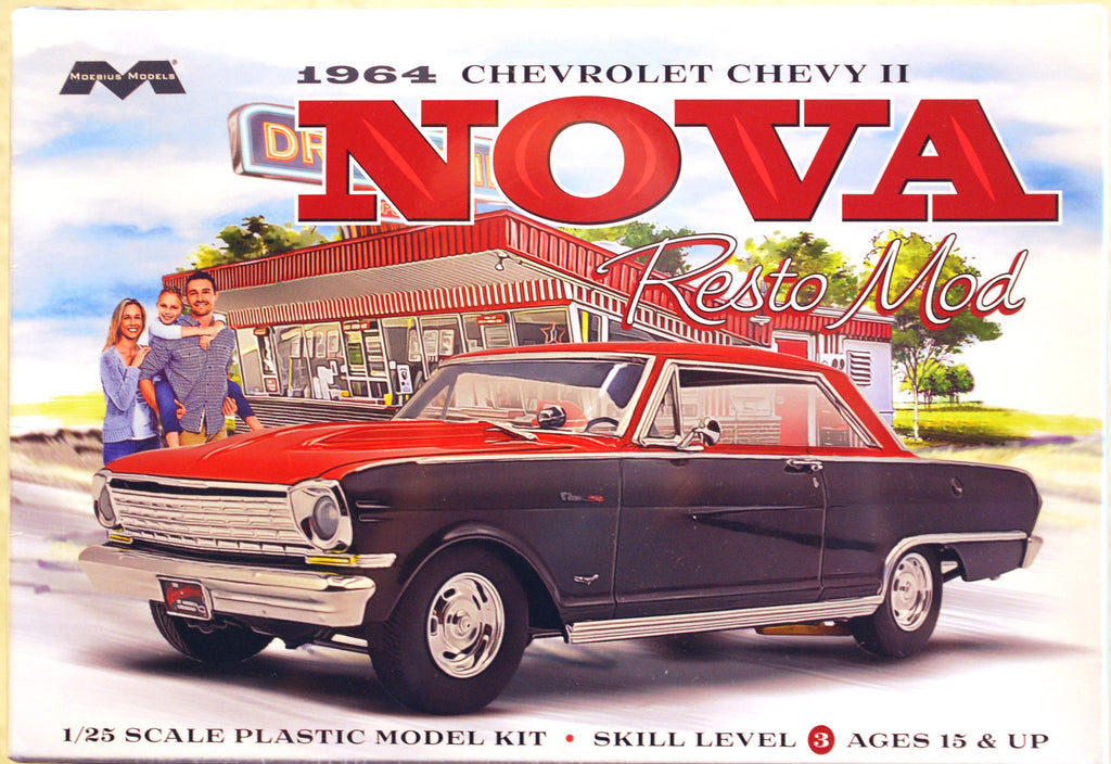 Moebius 2321 1964 Chevrolet Chevy II Nova SS Resto Mod 1:25 neu 2023