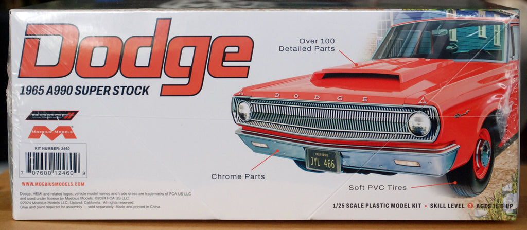 Moebius 2460 1965 Dodge A 990 Super Stock 1:25 Bausatz neu 2024