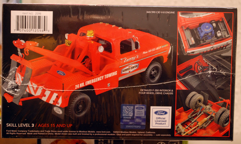 Moebius 2598 1972 Ford F 350 4x4 High Side Wrecker 1:25 ganz neu Herbst 2025