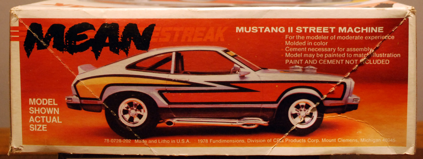 MPC 0728 1977 Ford Mustang II Mean Streak 1:25 Bausatz Vintage