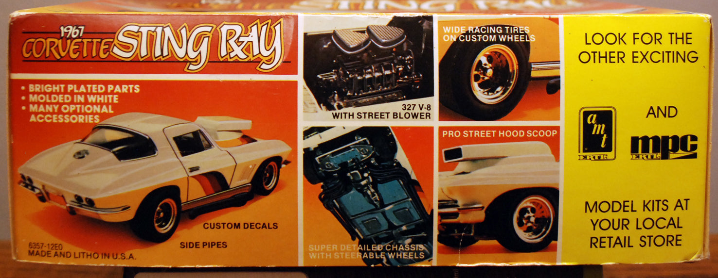 MPC 6357 1967 Chevrolet Corvette Sting Ray Street Machine 1:25 Bausatz Vintage