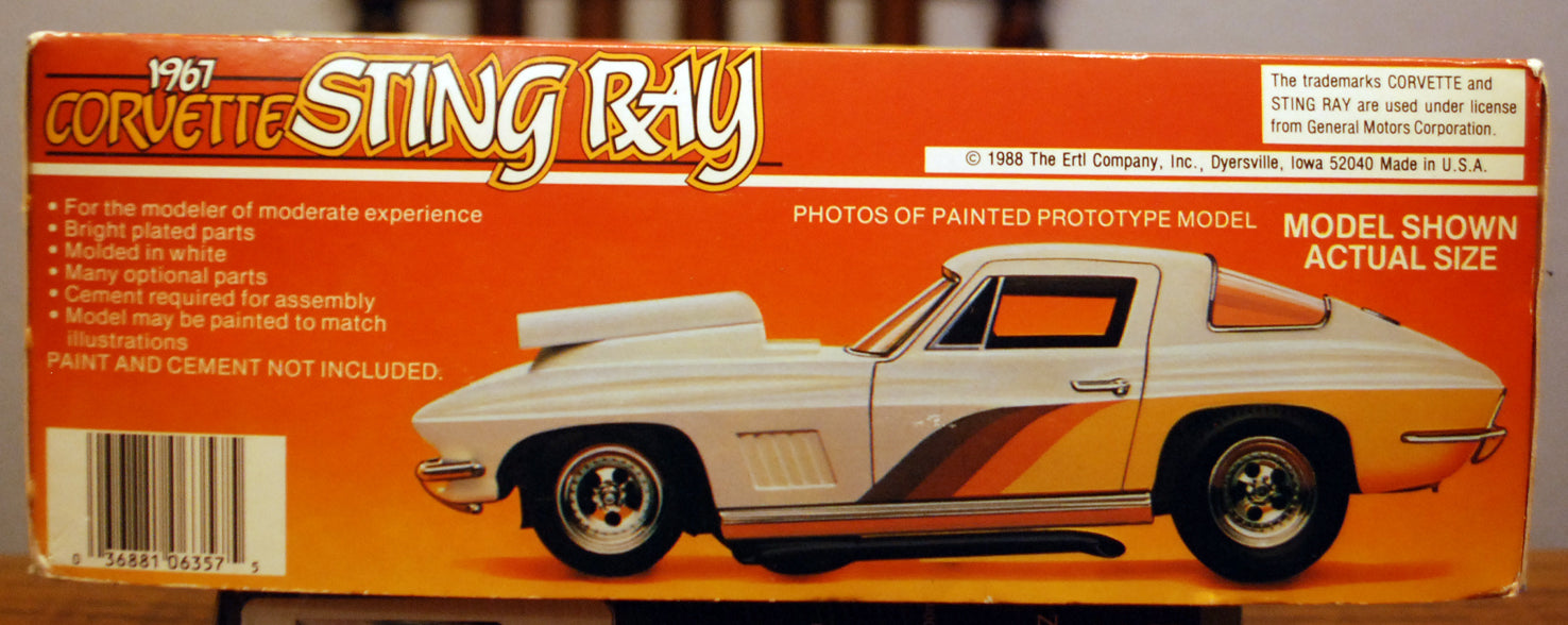 MPC 6357 1967 Chevrolet Corvette Sting Ray Street Machine 1:25 Bausatz Vintage