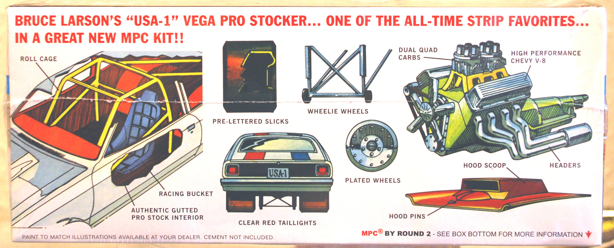 1974 Chevrolet Vega Bruce Larsons USA 1 Pro Stocker 1:25 Mpc 828