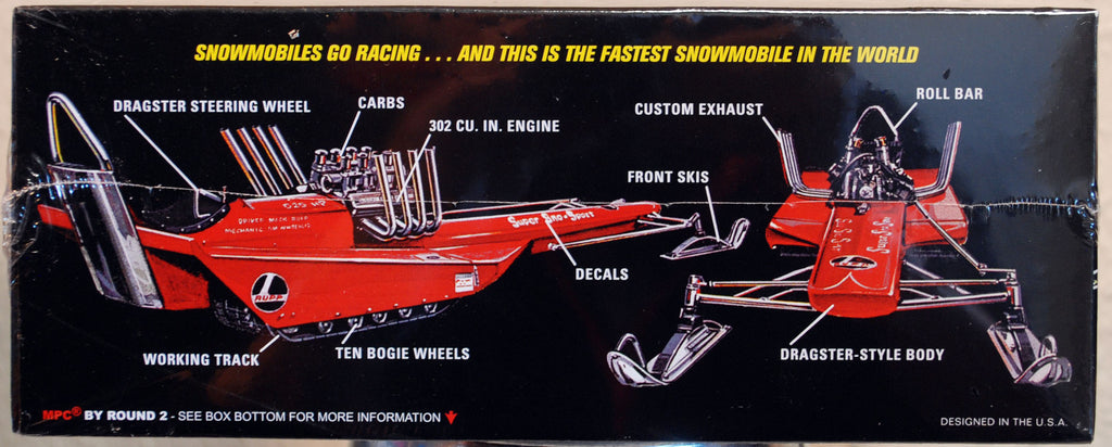 Rupp Super Sno Sport Dragster Snowmobile 1:20 MPC 961