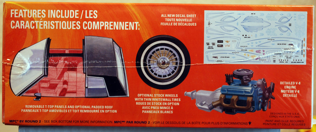 MPC 967 1980 Chevrolet Monte Carlo w. Trailer and Bike 1:25
